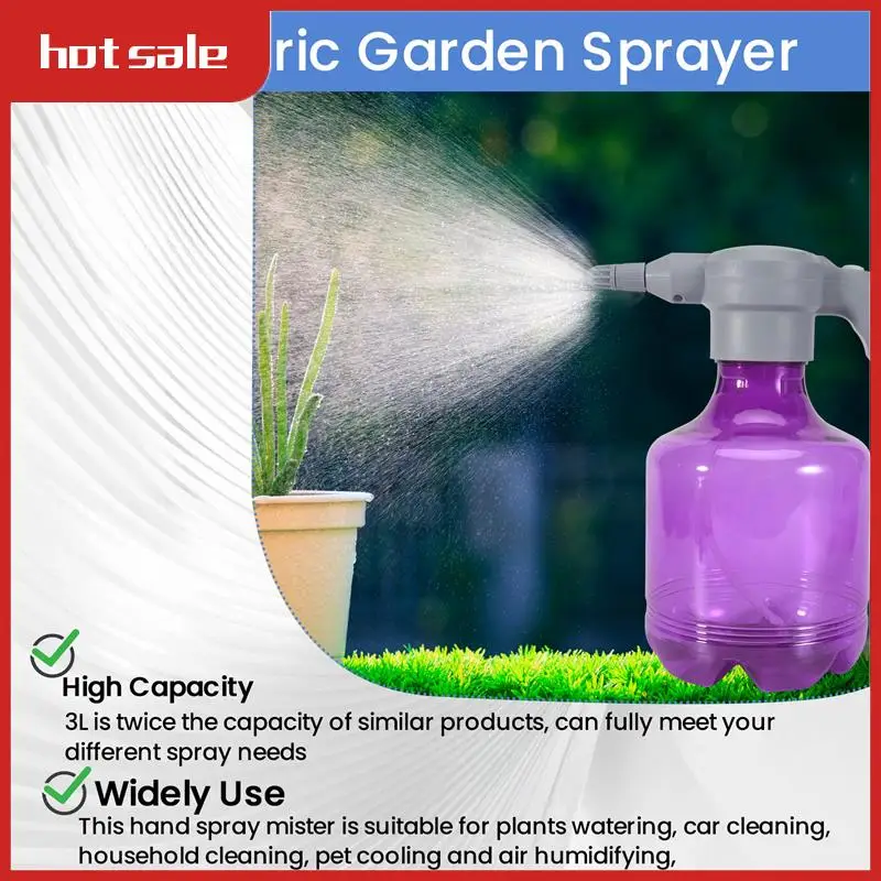 A50M-3L Electric Spray Bottle USB Rechargeable Automatic Watering Can Household Sprayer With Adjustable Nozzle Plant Mister
A50M-3L Electric Spray Bottle USB Rechargeable Automatic Watering Can Household Sprayer With Adjustable Nozzle Plant Mister
