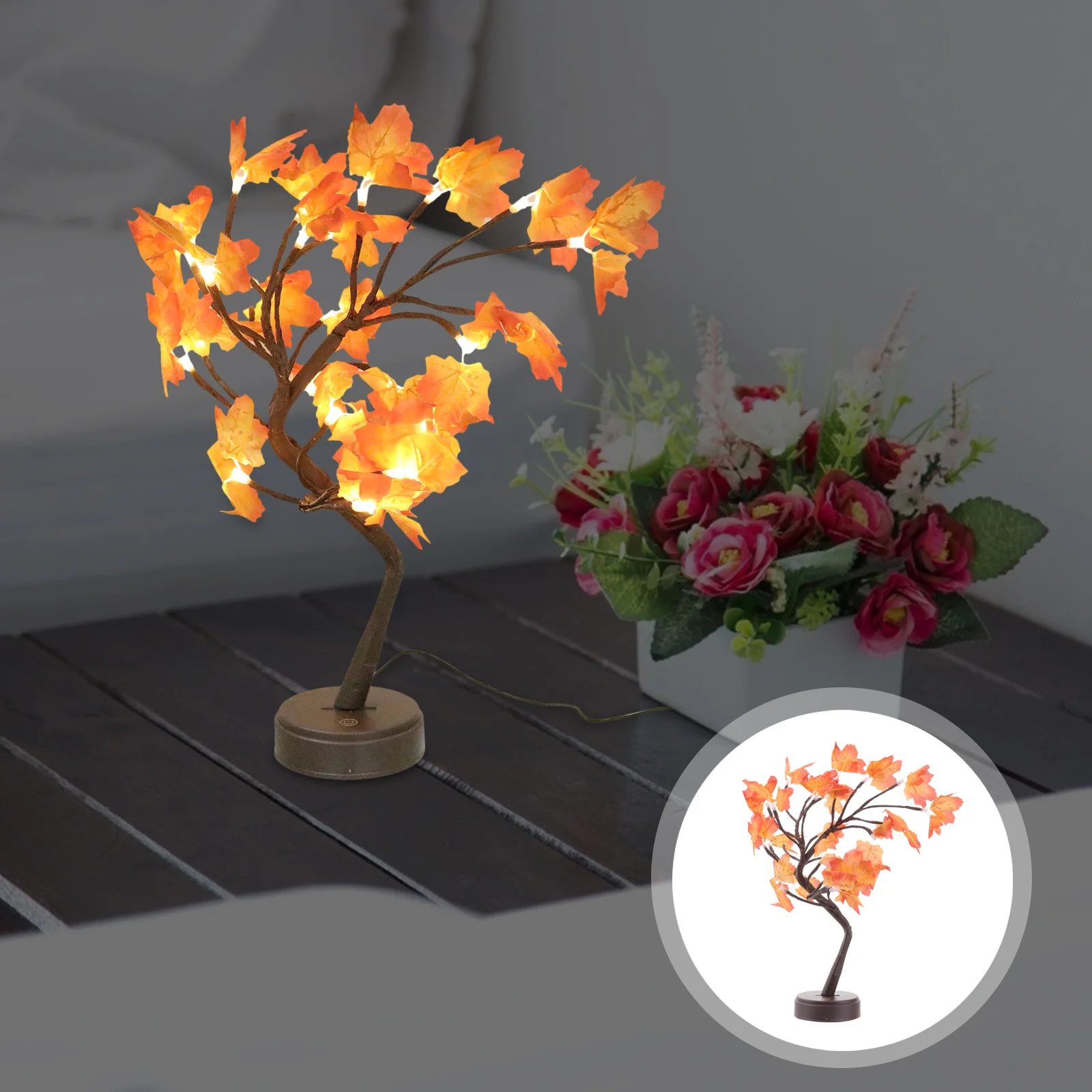 Tree Light Desktop Modeling Home Decor Thanksgiving Day Decorative Lights Maple Shape Night Lamp LED Bonsai
Tree Light Desktop Modeling Home Decor Thanksgiving Day Decorative Lights Maple Shape Night Lamp LED Bonsai