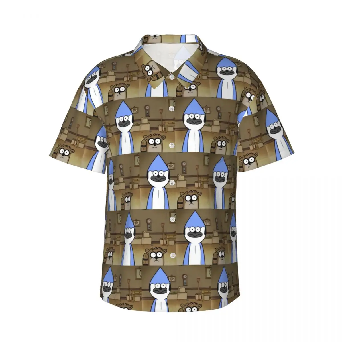 Mordecai And Rigby Men's Shirts Hawaiian Short Sleeve Shirt Fashion Button Tops for Summer Beach
Mordecai And Rigby Men's Shirts Hawaiian Short Sleeve Shirt Fashion Button Tops for Summer Beach