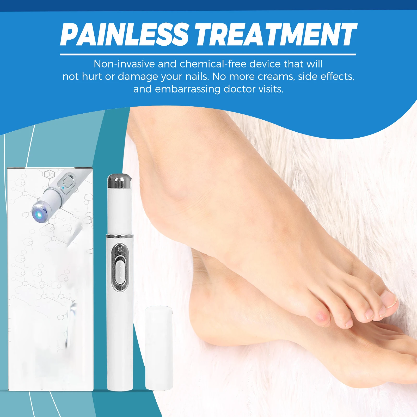 Nail Laser Pen Nail Repair, Blue Light Repair, Thickening, Brightening Nail Care Equipment, Hand and Foot Moisturizing Care
Nail Laser Pen Nail Repair, Blue Light Repair, Thickening, Brightening Nail Care Equipment, Hand and Foot Moisturizing Care