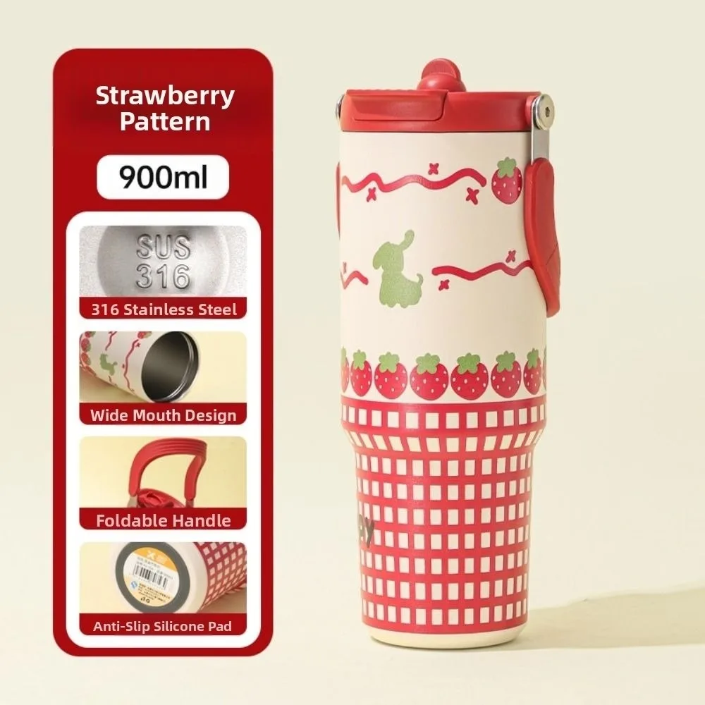 Удобная соломенная изолированная чашка 900 мл, изоляционная соломинка из нержавеющей стали, мультяшная бутылка для воды, кавайная милая соломенная тонная чашка для девочек
Удобная соломенная изолированная чашка 900 мл, изоляционная соломинка из нержавеющей стали, мультяшная бутылка для воды, кавайная милая соломенная тонная чашка для девочек