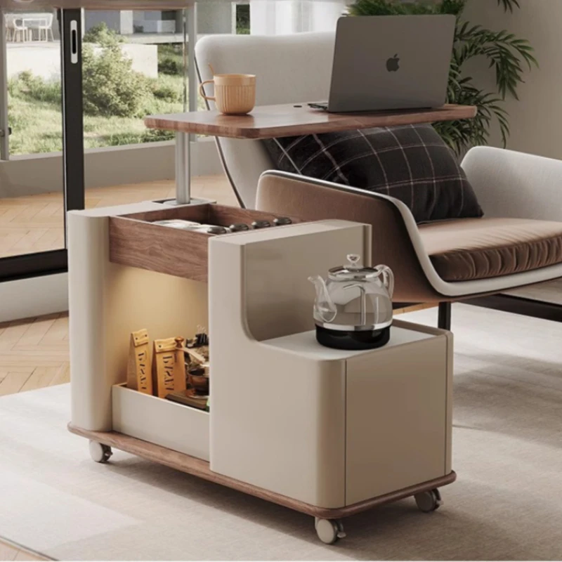 Walnut Multifunctional Tea Table Wheels Cooker Kettle White Small Coffee Table Designer Space Saving Stolik Kawowy Furniture
Walnut Multifunctional Tea Table Wheels Cooker Kettle White Small Coffee Table Designer Space Saving Stolik Kawowy Furniture