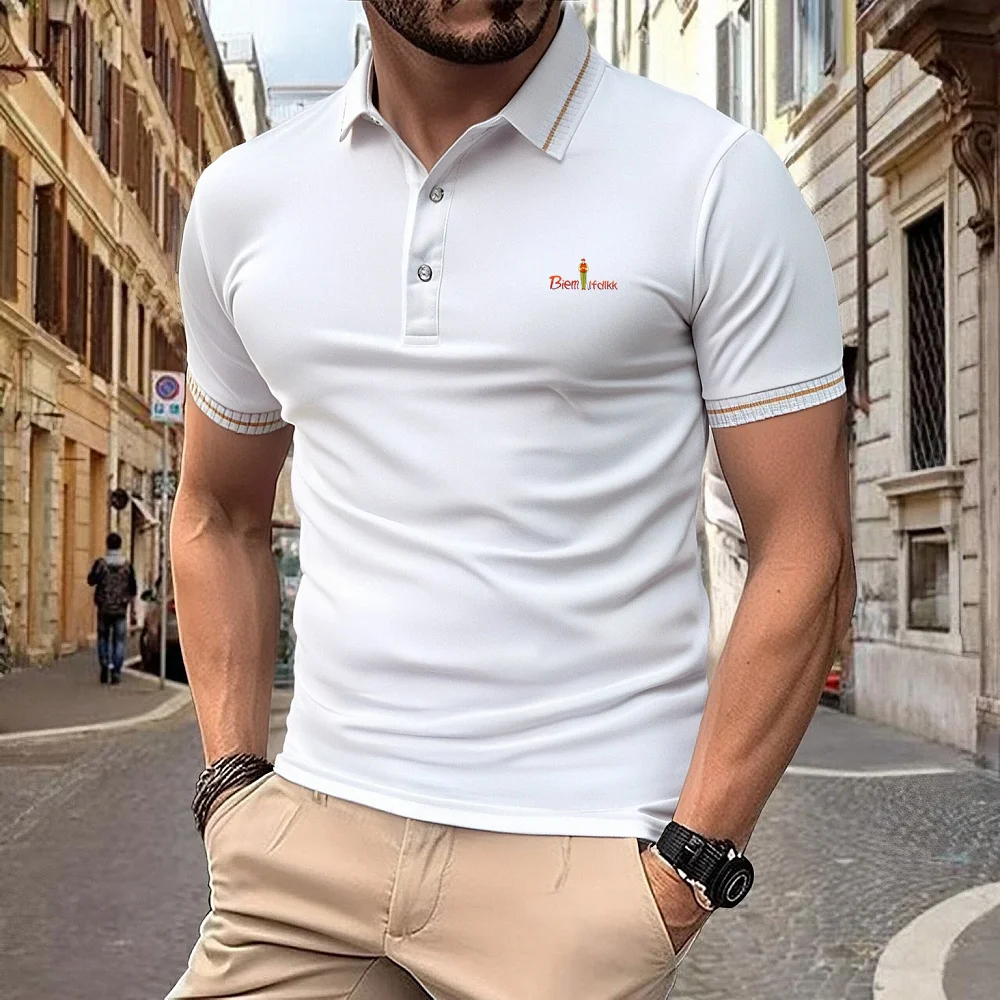 Men's polo shirt high-end luxury cool fabric business casual golf slim fit shirt collar T-shirt elastic short sleeved polo shirt
Men's polo shirt high-end luxury cool fabric business casual golf slim fit shirt collar T-shirt elastic short sleeved polo shirt