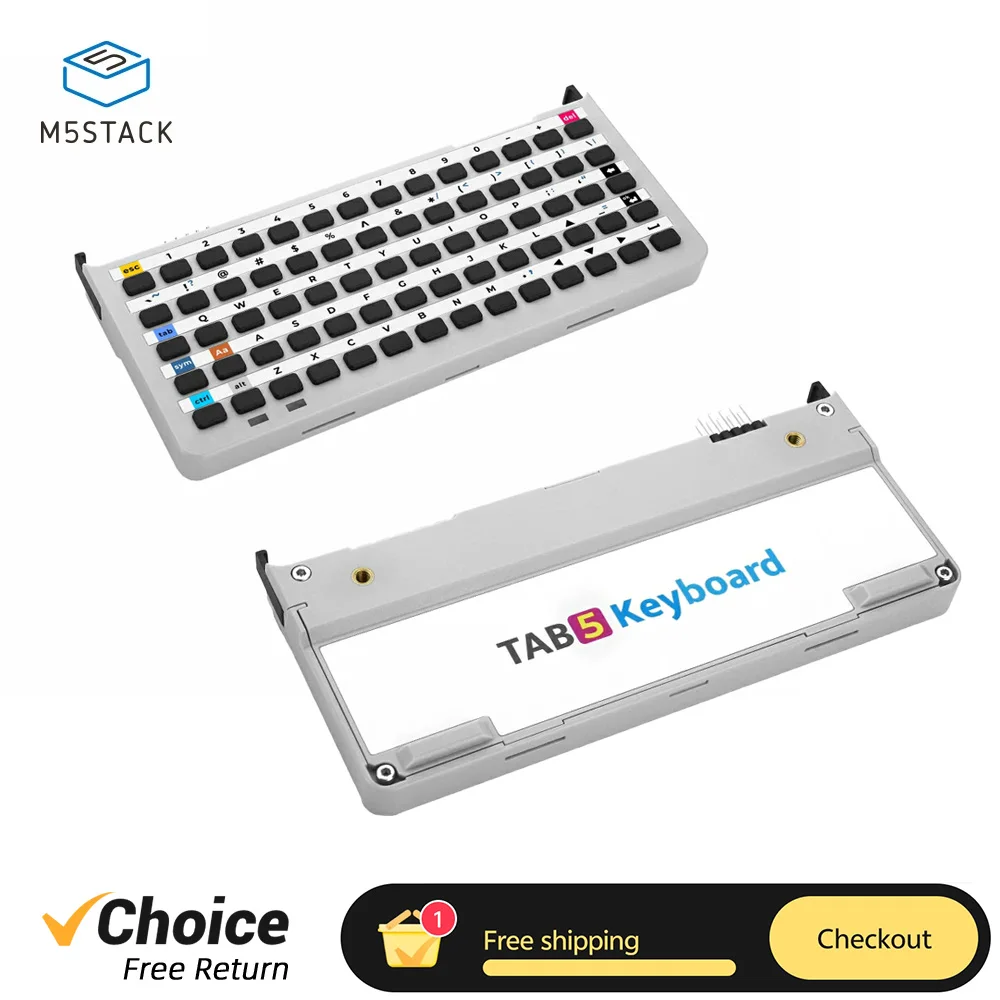 M5Stack Tab5 Keyboard 70 Key I2C Physical Keyboard Expansion Module for Tab5 with STM32F030C8T6 Chip RGB LEDs
M5Stack Tab5 Keyboard 70 Key I2C Physical Keyboard Expansion Module for Tab5 with STM32F030C8T6 Chip RGB LEDs
