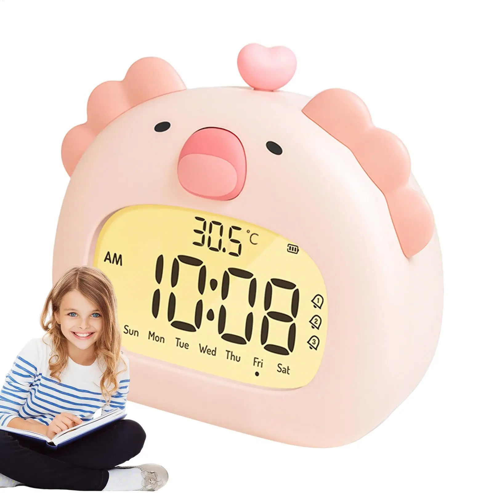 Night Light With Clock Bedroom Lamp With Alarm 6-Brightness Adjustable Night Light For Workplace Travel Nursery Living Room
Night Light With Clock Bedroom Lamp With Alarm 6-Brightness Adjustable Night Light For Workplace Travel Nursery Living Room