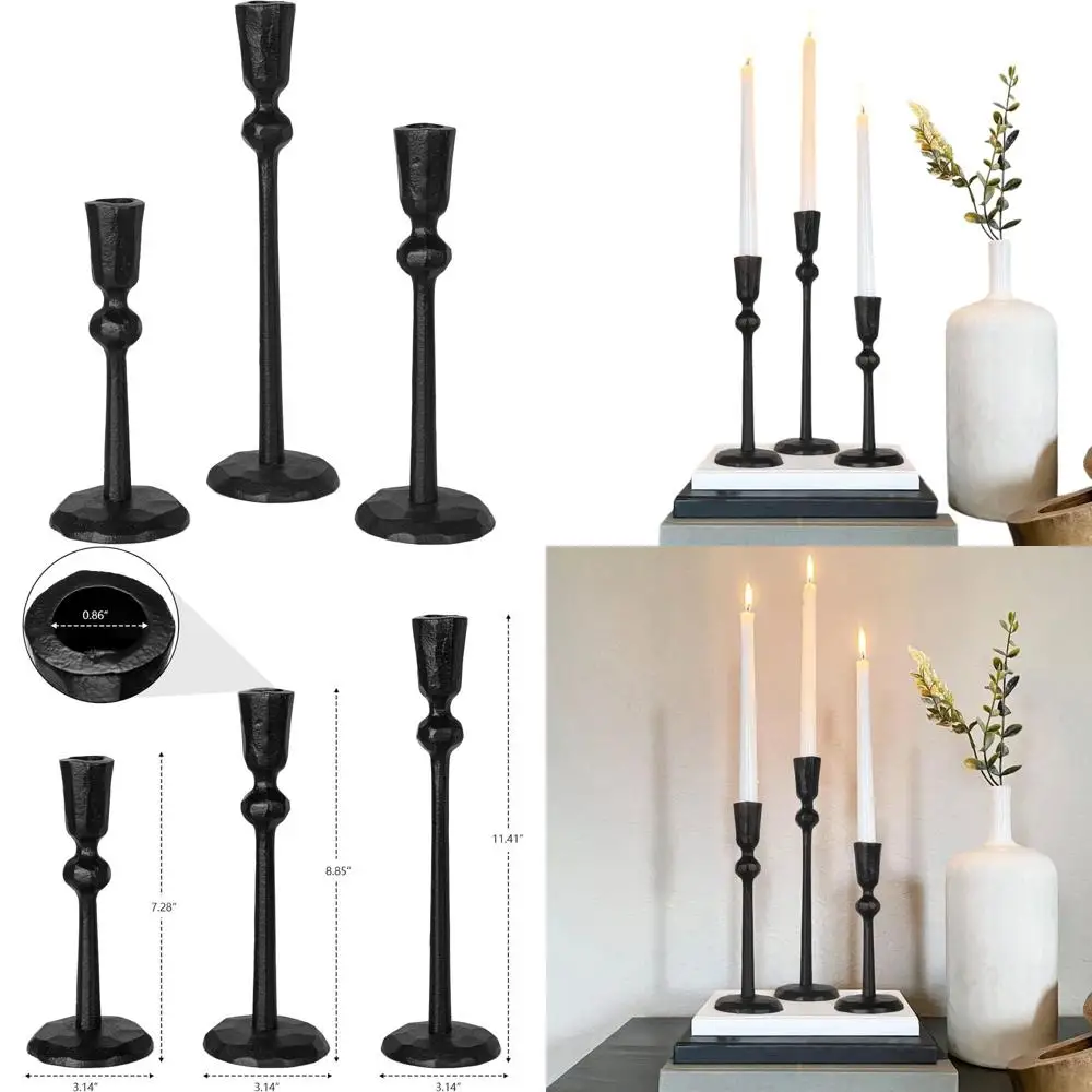 Set of 3 Elegant Iron Candle Holders for Decorative Use, Ideal for Weddings, Dining, and Parties
Set of 3 Elegant Iron Candle Holders for Decorative Use, Ideal for Weddings, Dining, and Parties