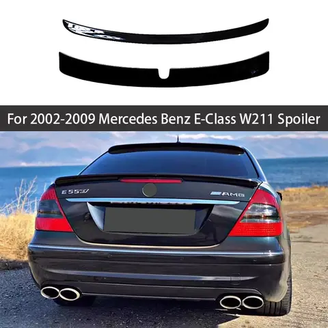 For 2002-2009 Mercedes Benz E-Class W211 E180 200 260 300 320 240 Rear Roof Trunk Lid Spoiler Wings Car Tuning Accessories Part