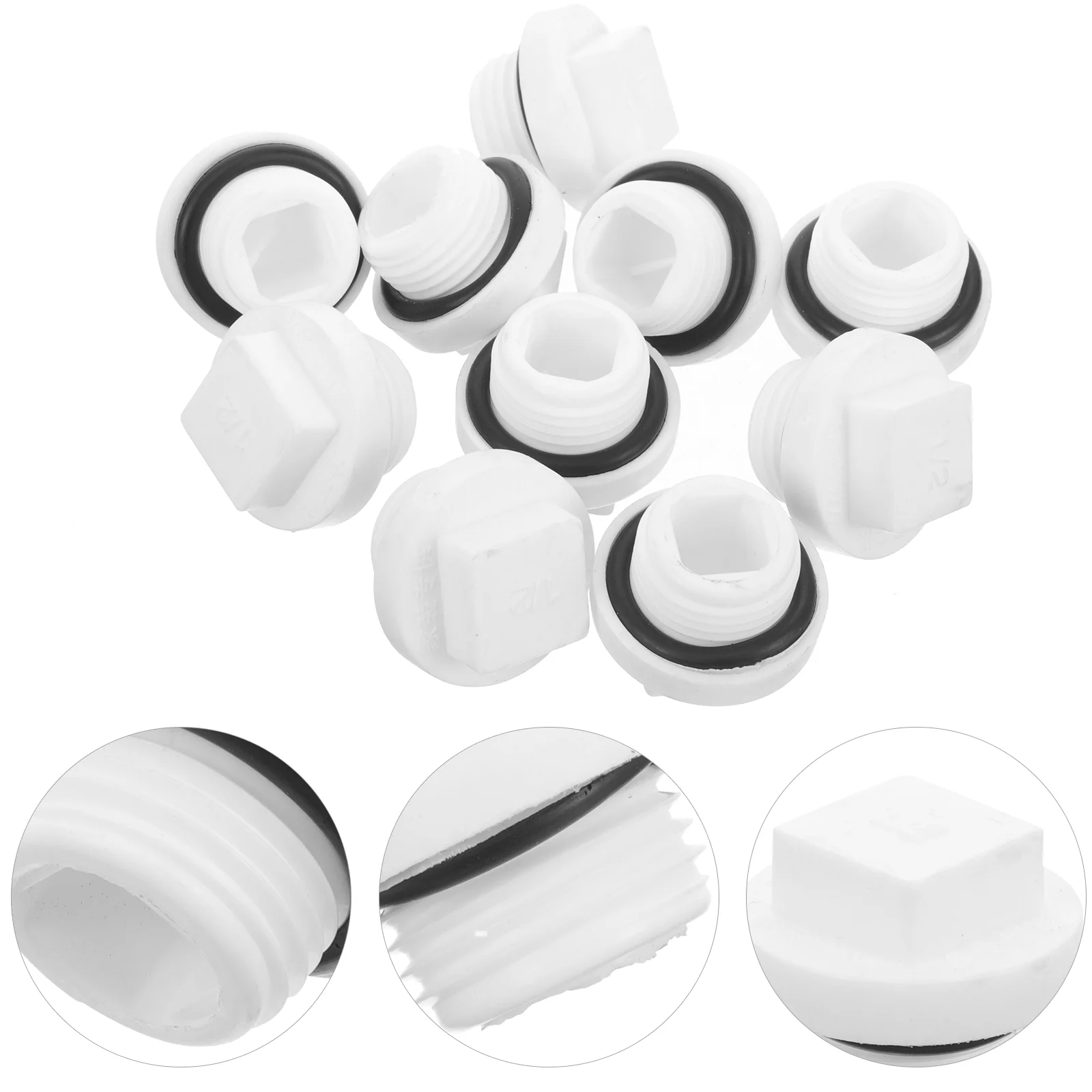 10pcs Plastic External Thread Cap Hose End Sturdy Sprinkler Tubing Stopper Multi use Water Pipe Fitting Accessories
10pcs Plastic External Thread Cap Hose End Sturdy Sprinkler Tubing Stopper Multi use Water Pipe Fitting Accessories