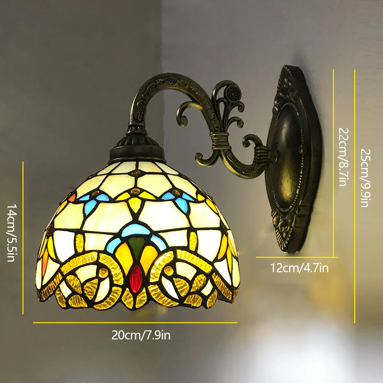 Elegant Wall Light with Glass Shade and Hardware Frame, Baroque Style with Soft Lighting Effect, Durable and Easy to Install,
Elegant Wall Light with Glass Shade and Hardware Frame, Baroque Style with Soft Lighting Effect, Durable and Easy to Install,