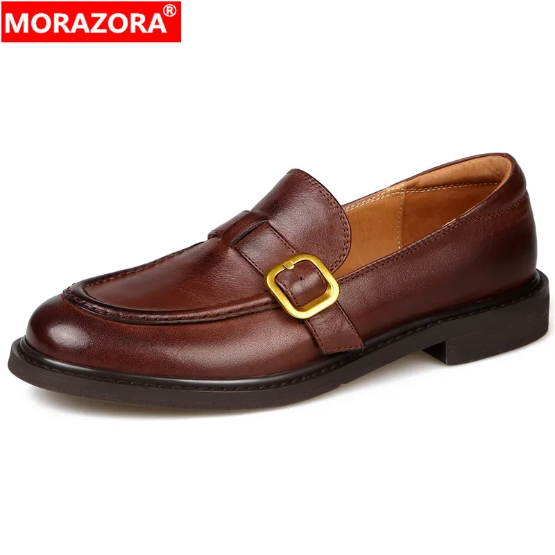 MORAZORA 2024 New Vintage Genuine Leather Flats Woman Slip On Spring Loafers Flats Ladies Round Toe Casual Shoes
MORAZORA 2024 New Vintage Genuine Leather Flats Woman Slip On Spring Loafers Flats Ladies Round Toe Casual Shoes