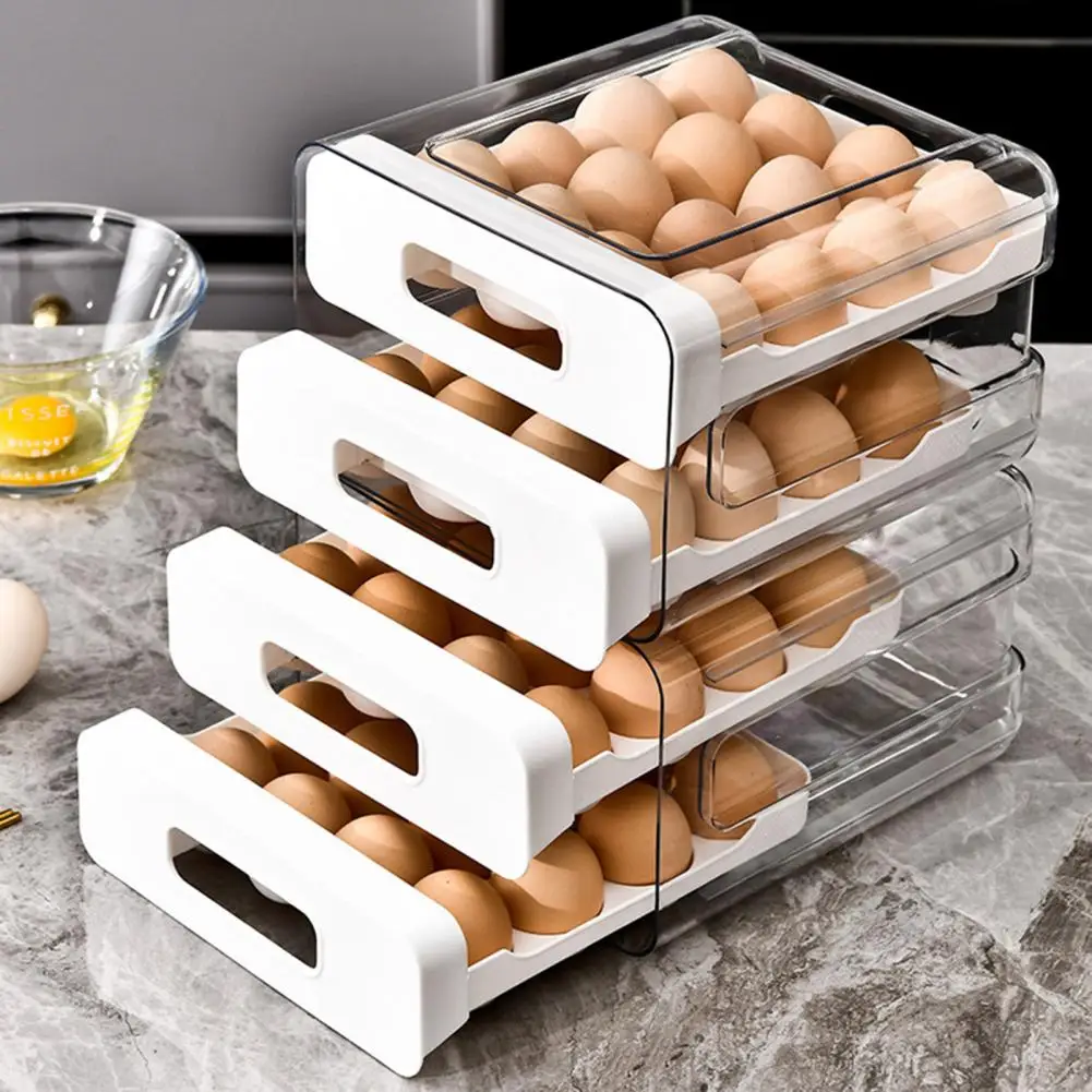 Multi-layer Egg Container Stackable Egg Holder for Fridge Drawer Automatic Rolling Container with Lid Plastic Egg for Home
Multi-layer Egg Container Stackable Egg Holder for Fridge Drawer Automatic Rolling Container with Lid Plastic Egg for Home