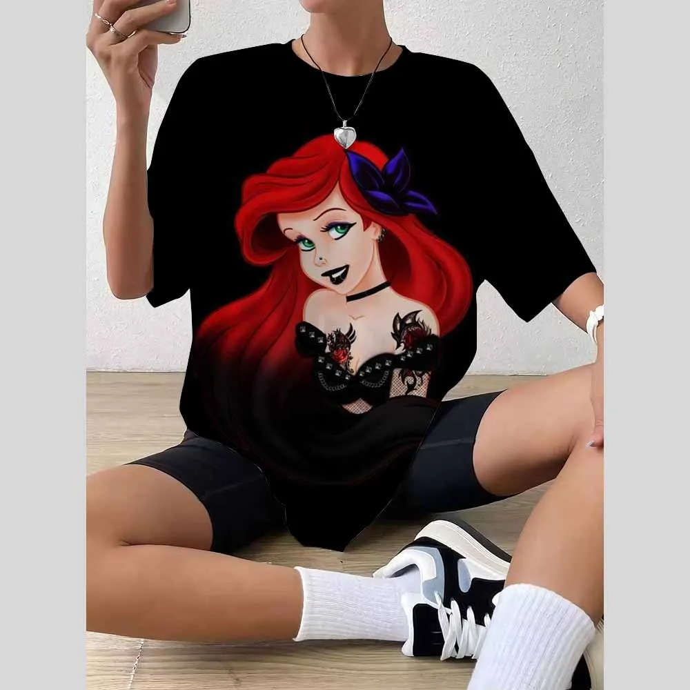 Summer Women's T-shirt Short Sleeved Disney Princess print T-shirt Fashionable Women's T-shirt Large Y2k Top Women’sClothing
Summer Women's T-shirt Short Sleeved Disney Princess print T-shirt Fashionable Women's T-shirt Large Y2k Top Women’sClothing