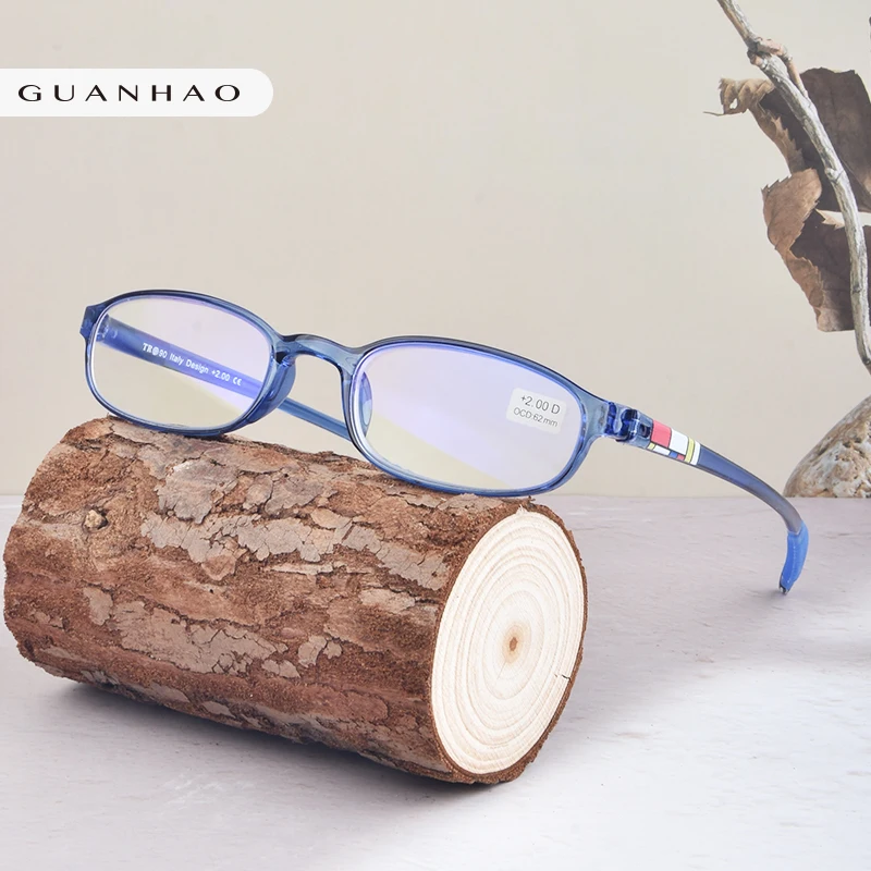 Guanhao TR90 Fashion Frame Anti Blue Light Resin Lens Clear Glasses Man Women Ultra-light HD Plastic Frame Slim Reading Glasses
Guanhao TR90 Fashion Frame Anti Blue Light Resin Lens Clear Glasses Man Women Ultra-light HD Plastic Frame Slim Reading Glasses
