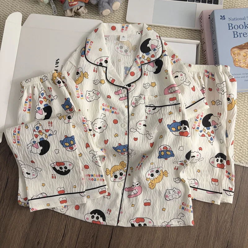 3Pcs Crayon Shin Chan Pajamas Children's Pajamas Summer Thin Style Long Sleeves Long Pants Comfort Boys Girls Teenager Homewear
3Pcs Crayon Shin Chan Pajamas Children's Pajamas Summer Thin Style Long Sleeves Long Pants Comfort Boys Girls Teenager Homewear