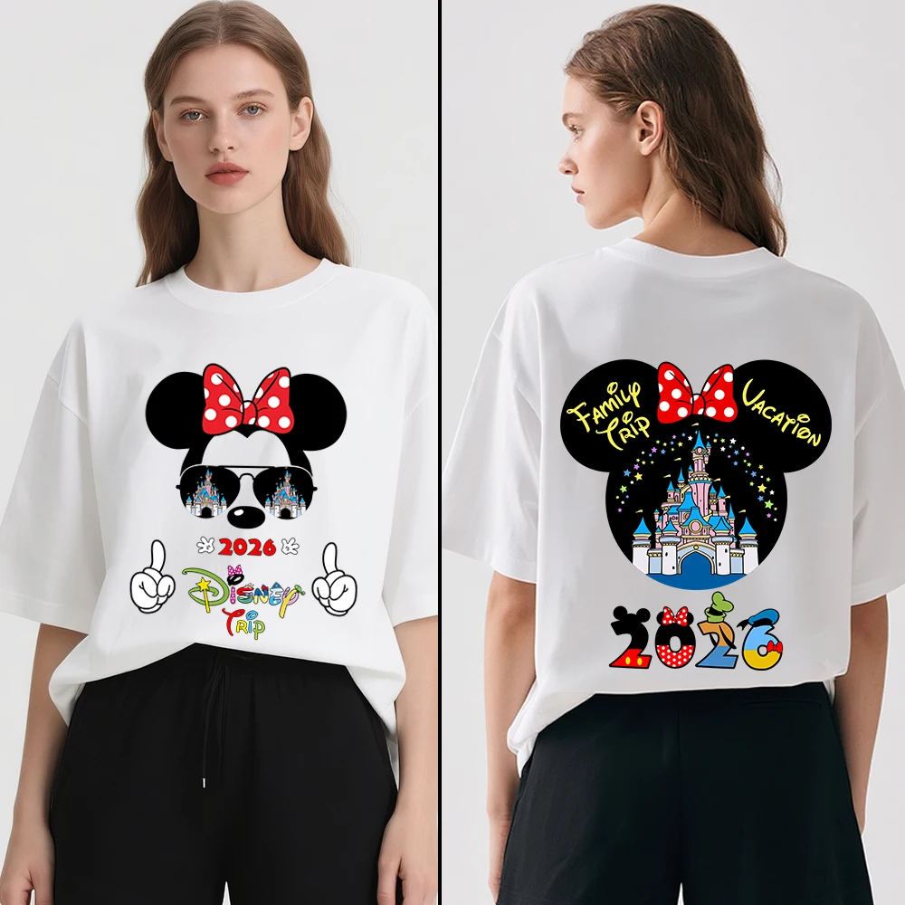 Летняя футболка с короткими рукавами и принтом из 100% хлопка для всей семьи Disney 2026 года, для мальчиков и девочек, топ для родителей и детей Y2k
Летняя футболка с короткими рукавами и принтом из 100% хлопка для всей семьи Disney 2026 года, для мальчиков и девочек, топ для родителей и детей Y2k