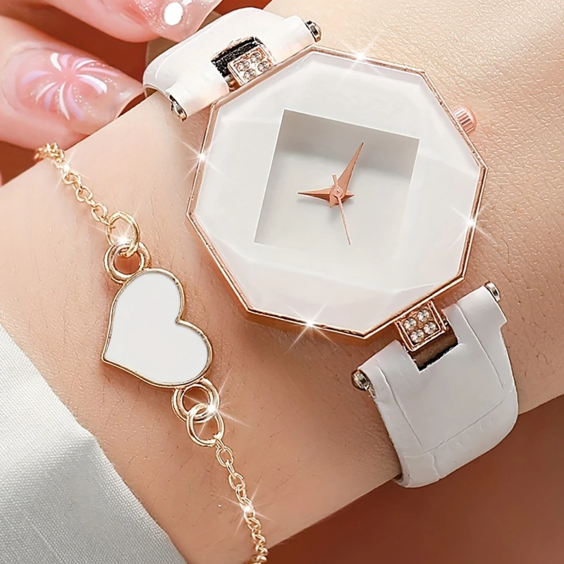 Relogio Feminino Fashion Exquisit Gem Cut Geometry Watch Women Watches Leather Band Analog Quartz Wristwatches Ladies Set
Relogio Feminino Fashion Exquisit Gem Cut Geometry Watch Women Watches Leather Band Analog Quartz Wristwatches Ladies Set