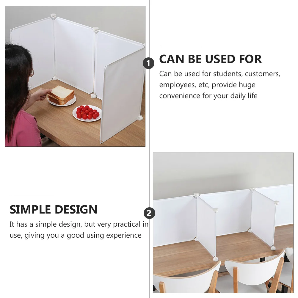 1Set Removable Sneeze Guard Shield Protective Panel Desktop Divider Board PP Iron Material Practical Self Standing 
1Set Removable Sneeze Guard Shield Protective Panel Desktop Divider Board PP Iron Material Practical Self Standing