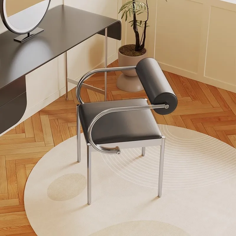 Dining Chair Home Study Living Room Minimalist Chair Stainless Steel Modern Simple Leisure Chair
Dining Chair Home Study Living Room Minimalist Chair Stainless Steel Modern Simple Leisure Chair