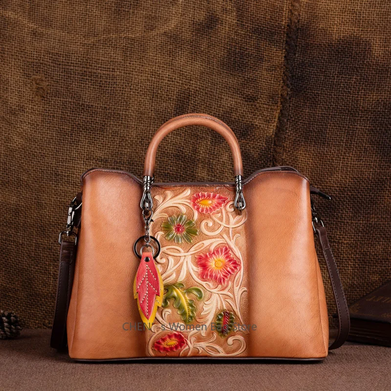 3D Floral Real Cow Leather Tote Bag Vintage Women Genuine Leather Handbag 2025 New Ladies Shoulder or Crossbody Bags
3D Floral Real Cow Leather Tote Bag Vintage Women Genuine Leather Handbag 2025 New Ladies Shoulder or Crossbody Bags