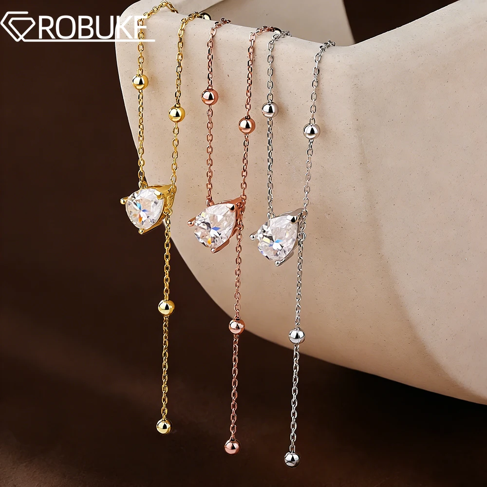 1-3CT Pear Cut Y-Style Moissanite Necklace for Women Solitaire Lab Diamond Certified S925 Silver Long Tassel Bead Chain Jewelry
1-3CT Pear Cut Y-Style Moissanite Necklace for Women Solitaire Lab Diamond Certified S925 Silver Long Tassel Bead Chain Jewelry