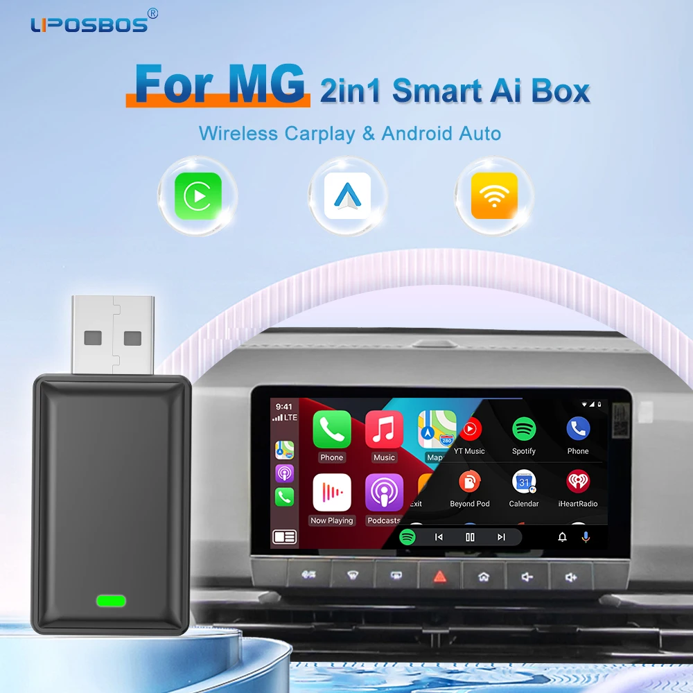 Wireless Adapter CarPlay Android Auto 2in1 Smart Dongle Play&Plug For MG GT MG5 RX5 GS ZP Hector MG Ei5 ZS EV Gloster Marvel R
Wireless Adapter CarPlay Android Auto 2in1 Smart Dongle Play&Plug For MG GT MG5 RX5 GS ZP Hector MG Ei5 ZS EV Gloster Marvel R