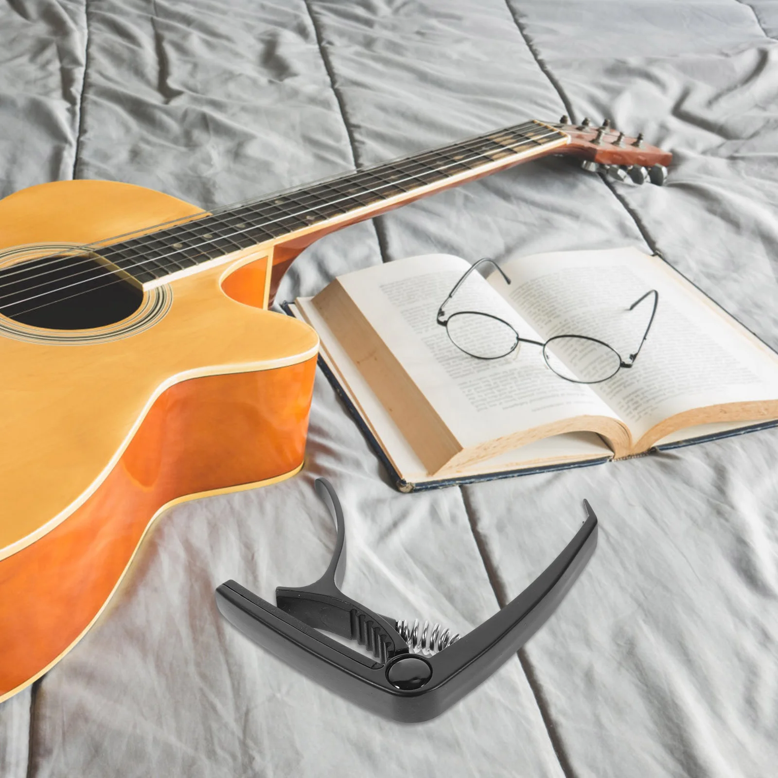 Guitar Capo Kit Adjustable for Acoustic Guitars Clip-on Capi Tool Zinc Alloy Black
Guitar Capo Kit Adjustable for Acoustic Guitars Clip-on Capi Tool Zinc Alloy Black