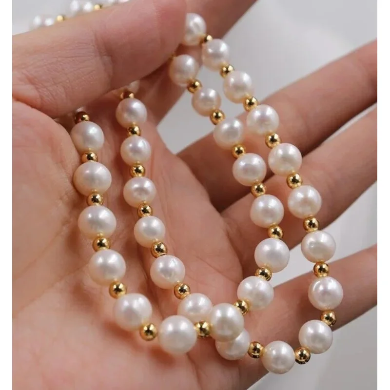 Натуральное колье диаметром 9-8 мм, 18 дюймов.
Натуральное колье диаметром 9-8 мм, 18 дюймов.