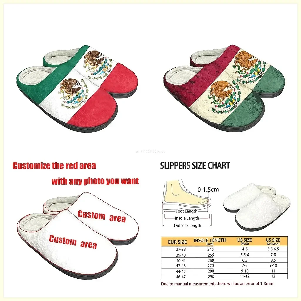 Mexican Flag Slippers for Adults, Winter Plush Cotton Indoor House Shoes, Warm Home Footwear
Mexican Flag Slippers for Adults, Winter Plush Cotton Indoor House Shoes, Warm Home Footwear
