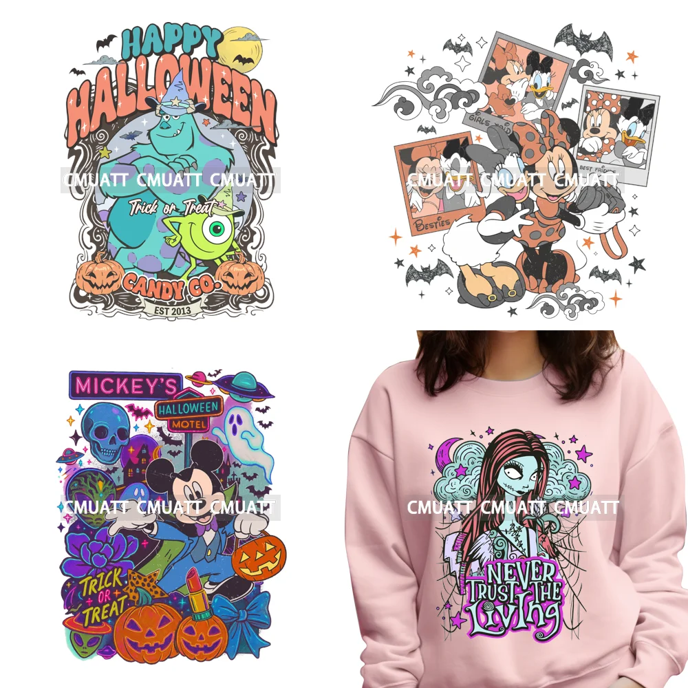 Trick Or Treat Happy Halloween Cartoon Friends Printing Iron on DTF Washable Heat Transfers Stickers Ready to Press for Clothing
Trick Or Treat Happy Halloween Cartoon Friends Printing Iron on DTF Washable Heat Transfers Stickers Ready to Press for Clothing