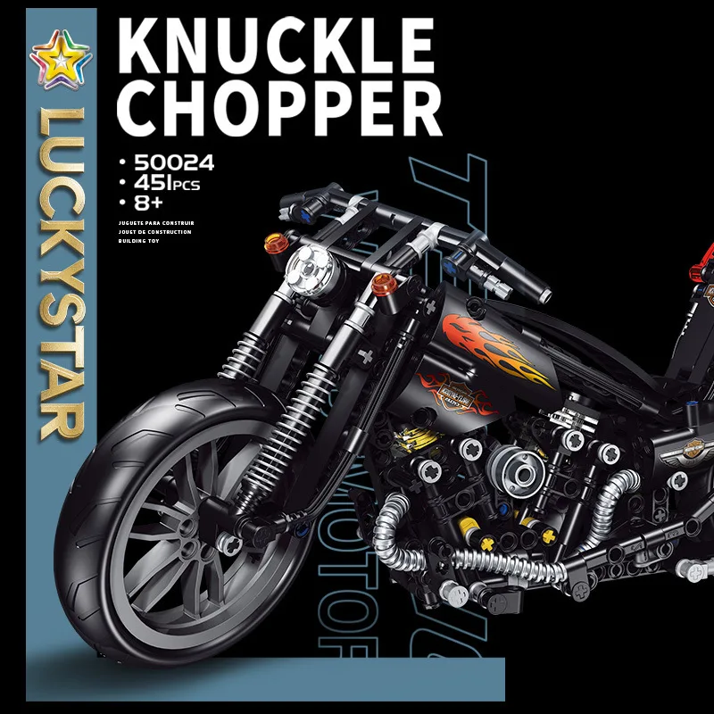 Техническая имитация Harleying Knuckle Chopper America Motorcycle 50024, модель строительного блока, коллекция кирпичных игрушек для мальчиков, подарки
Техническая имитация Harleying Knuckle Chopper America Motorcycle 50024, модель строительного блока, коллекция кирпичных игрушек для мальчиков, подарки