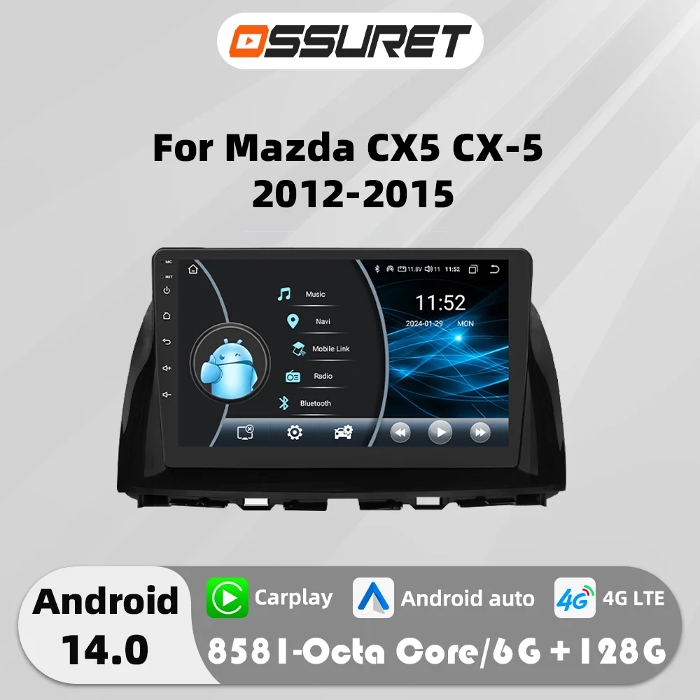 Android 13 For Mazda CX5 CX-5 2012-2015 Car radio multimedia player GPS navi Stereo 4G 8Core Autoradio 2din Touch screen Audio
Android 13 For Mazda CX5 CX-5 2012-2015 Car radio multimedia player GPS navi Stereo 4G 8Core Autoradio 2din Touch screen Audio
