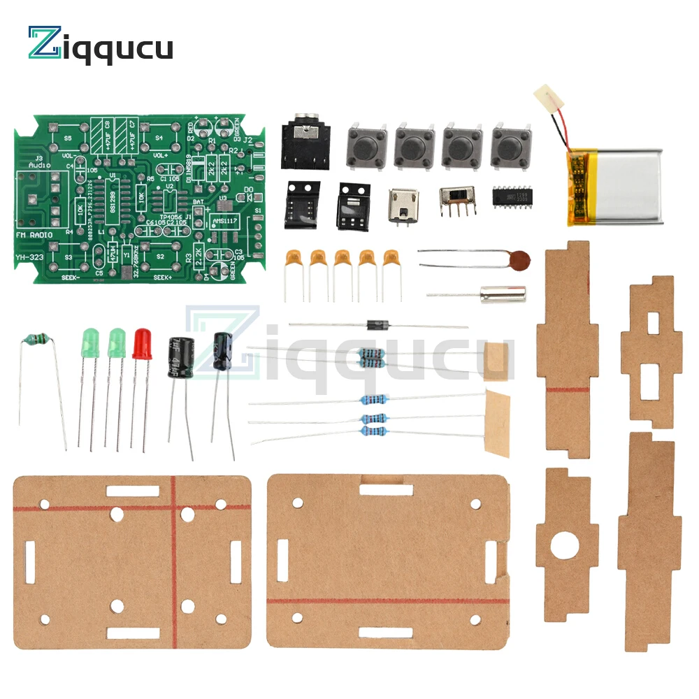 76~108MHz Digital FM Electronic Fabrication DIY Soldering Kit GS1299 DC 5V FM Stereo Radio Soldering Practice Loose Parts
76~108MHz Digital FM Electronic Fabrication DIY Soldering Kit GS1299 DC 5V FM Stereo Radio Soldering Practice Loose Parts