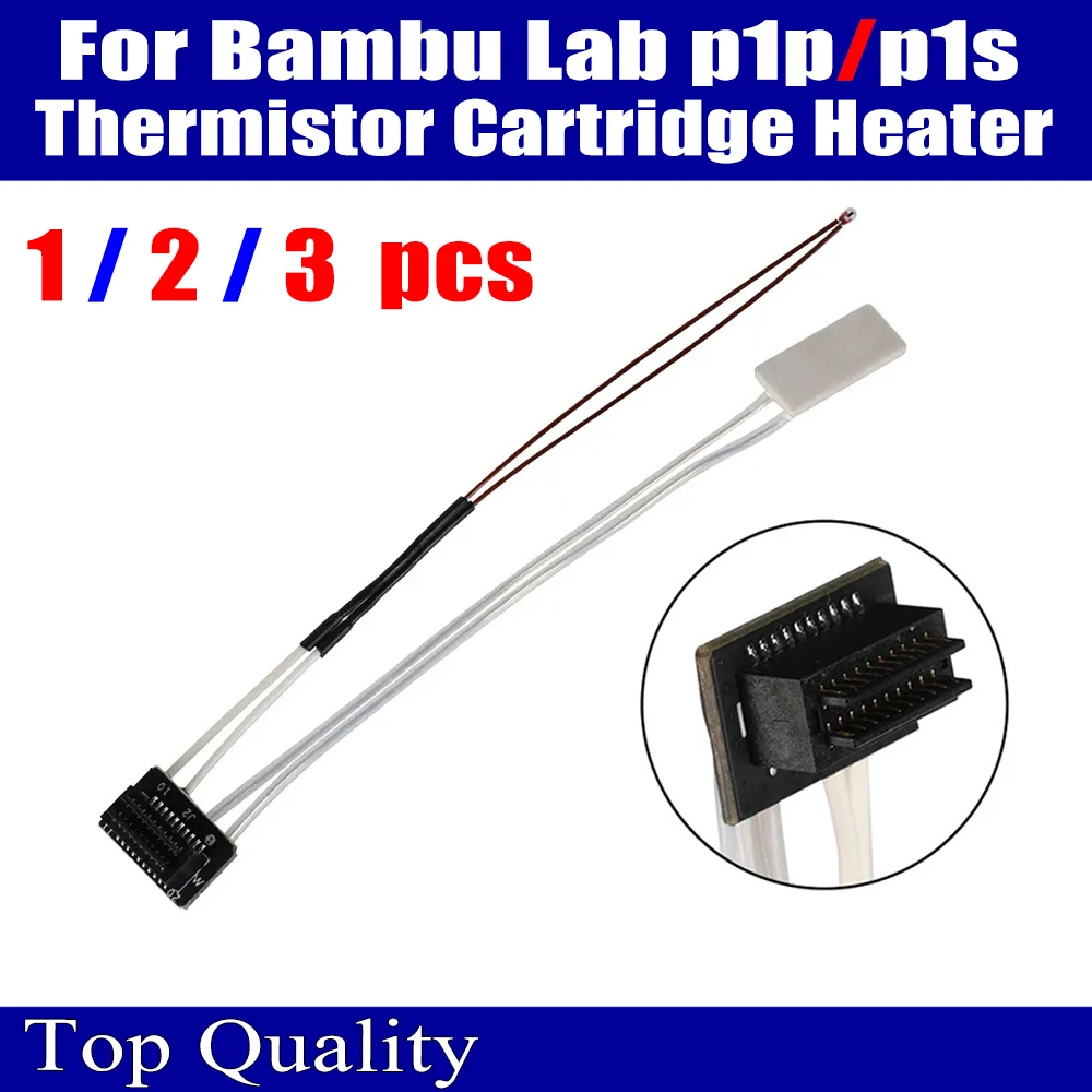 For Bambu Lab p1p p1s Thermistor Ceramic Cartridge Heater for 24v 48w Heating Tube TZ hot end heating block 3D printer parts
For Bambu Lab p1p p1s Thermistor Ceramic Cartridge Heater for 24v 48w Heating Tube TZ hot end heating block 3D printer parts