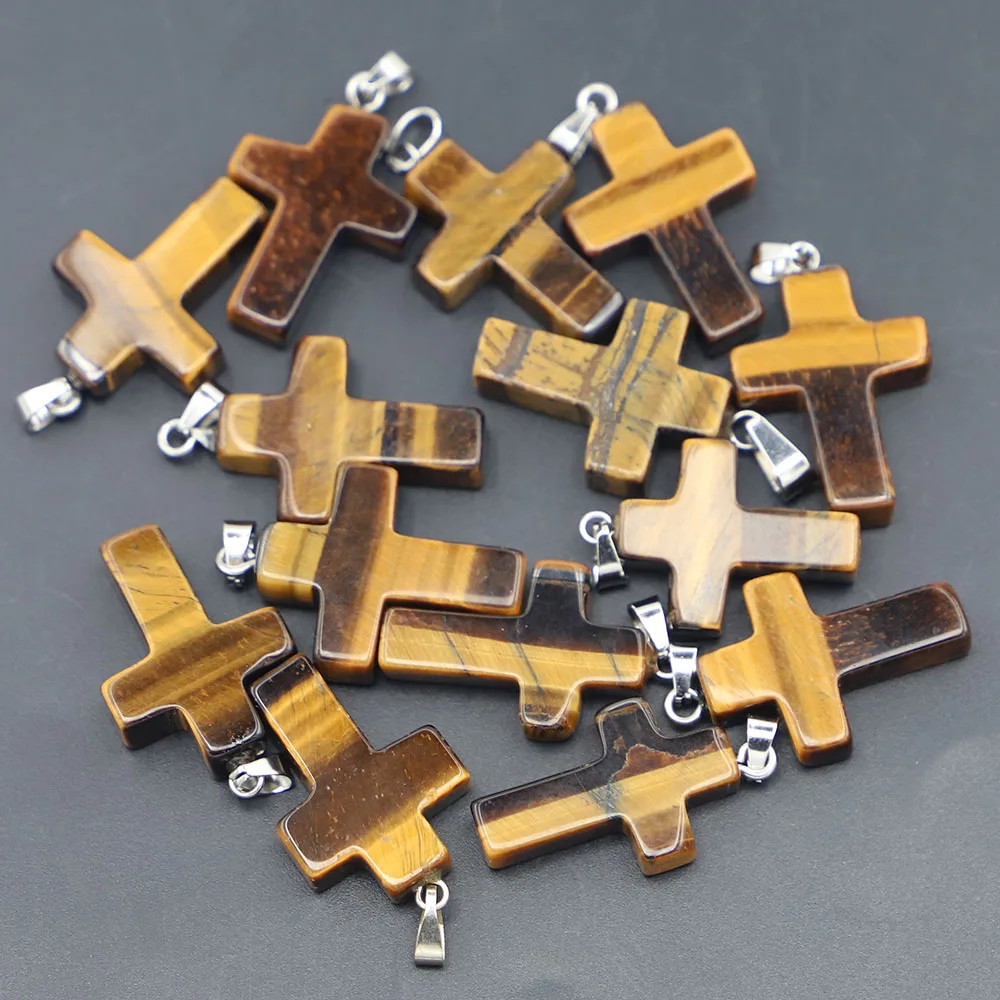 New Fashion Natural Stone Cross Shape Pendants Charms Tiger Eye Reiki for Women Necklace Jewelry Making 25x18MM 24PCS Wholsale
New Fashion Natural Stone Cross Shape Pendants Charms Tiger Eye Reiki for Women Necklace Jewelry Making 25x18MM 24PCS Wholsale
