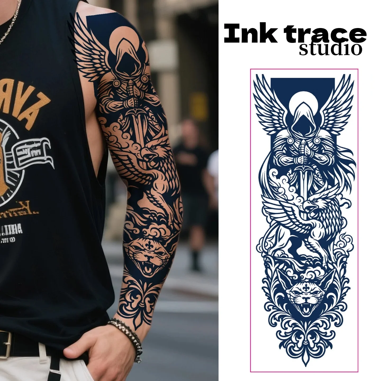 Темный травяной сок, татуировки с длинными рукавами, полупостоянные водонепроницаемые необликовые наклейки для боди-арта на руку
Темный травяной сок, татуировки с длинными рукавами, полупостоянные водонепроницаемые необликовые наклейки для боди-арта на руку