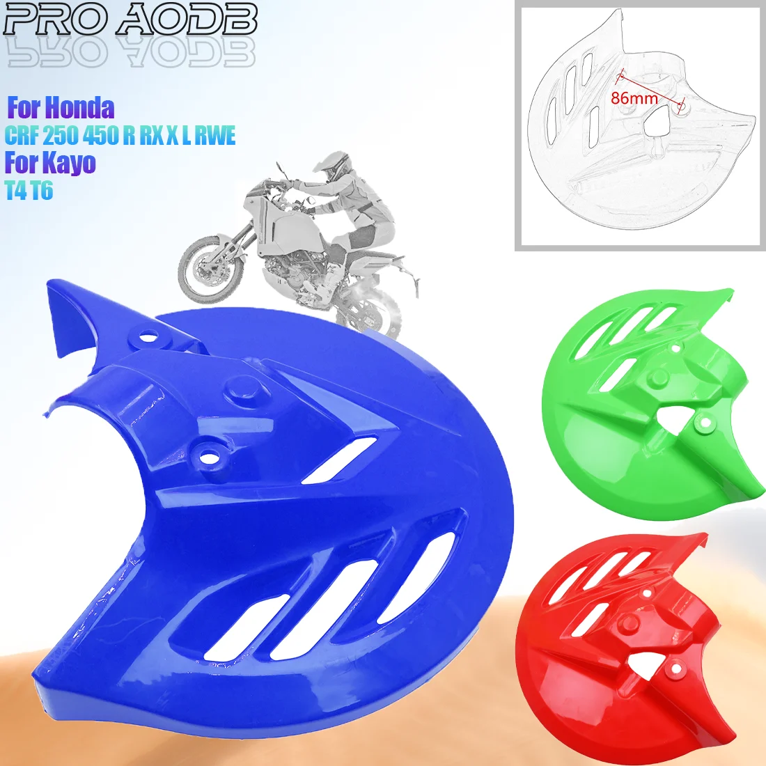 For Kayo T4 T6 Honda CRF250R CRF250X Motocross Brake Disc Protection Cover CRF450R CRF450RX CRF 450L Plastic Protective Cover
For Kayo T4 T6 Honda CRF250R CRF250X Motocross Brake Disc Protection Cover CRF450R CRF450RX CRF 450L Plastic Protective Cover
