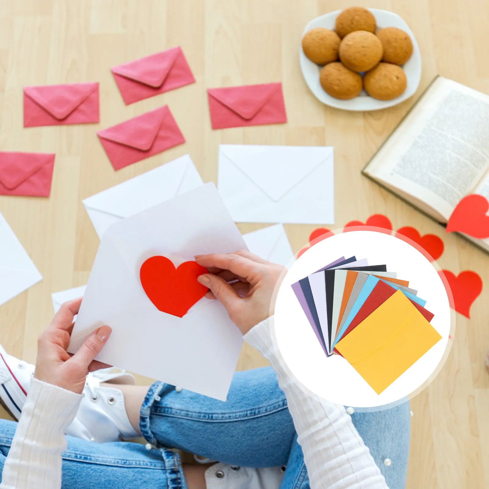100Pcs Mini Blank Envelopes Lightweight Tear-Resistant Colored Paper Envelopes for Photo Letters Business Cards Christmas Cards
100Pcs Mini Blank Envelopes Lightweight Tear-Resistant Colored Paper Envelopes for Photo Letters Business Cards Christmas Cards