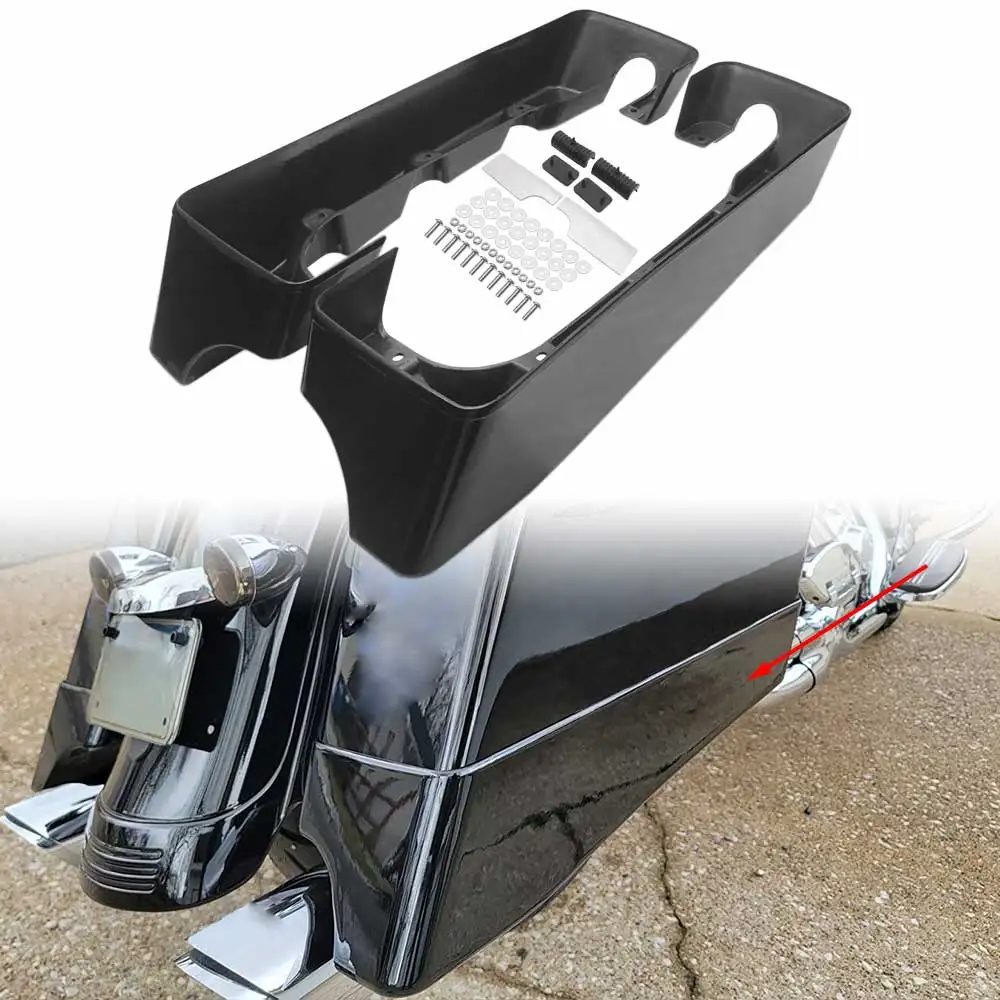 Motorcycle ABS Gloss Black Stretched Hard SaddleBag Extension For Harley Touring Road King Street Electra Glide Ultra 1994-2013
Motorcycle ABS Gloss Black Stretched Hard SaddleBag Extension For Harley Touring Road King Street Electra Glide Ultra 1994-2013