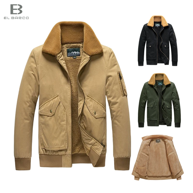 EL BARCO Hot Winter Turn Down Collar Warm Coats Pocket Fleece Windproof Military Black Blue Zipper Men Jackets
EL BARCO Hot Winter Turn Down Collar Warm Coats Pocket Fleece Windproof Military Black Blue Zipper Men Jackets