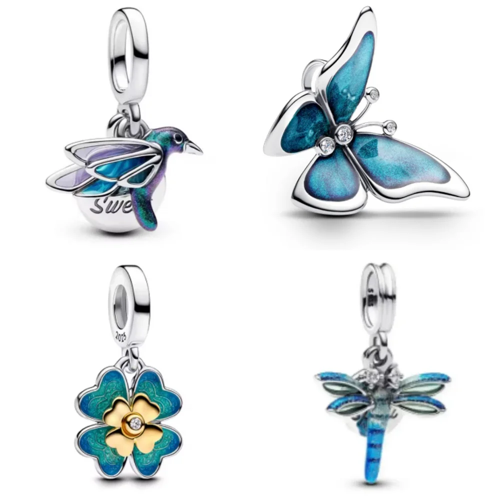 Весенний счастливый подвес-шарм с синей бабочкой, бусинами, птицей и стрекозой, подходит для оригинального браслета, женский, DIY, серебро 925 пробы, подарок, аксессуар
Весенний счастливый подвес-шарм с синей бабочкой, бусинами, птицей и стрекозой, подходит для оригинального браслета, женский, DIY, серебро 925 пробы, подарок, аксессуар