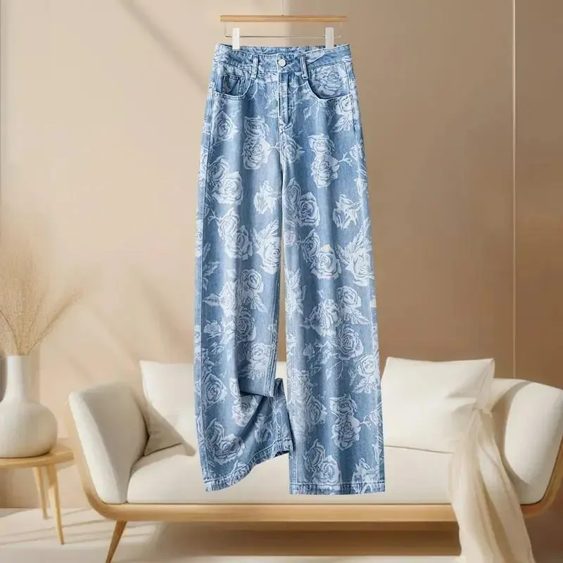 The New Printed Wide-leg Jeans for Women in The Summer of 2025 with Fashionable Design Special Straight-leg Floor-length Pants
The New Printed Wide-leg Jeans for Women in The Summer of 2025 with Fashionable Design Special Straight-leg Floor-length Pants