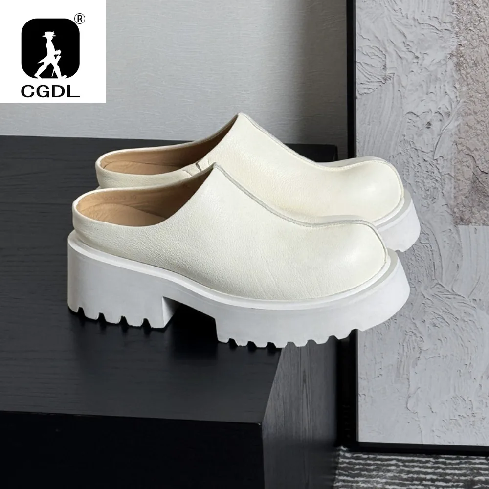 Men's Platform Slippers Genuine Leather Loafers Men Moccasins Casual Non-slip Man Shoe Italian Summer Fashion Half Shoes for Men
Men's Platform Slippers Genuine Leather Loafers Men Moccasins Casual Non-slip Man Shoe Italian Summer Fashion Half Shoes for Men