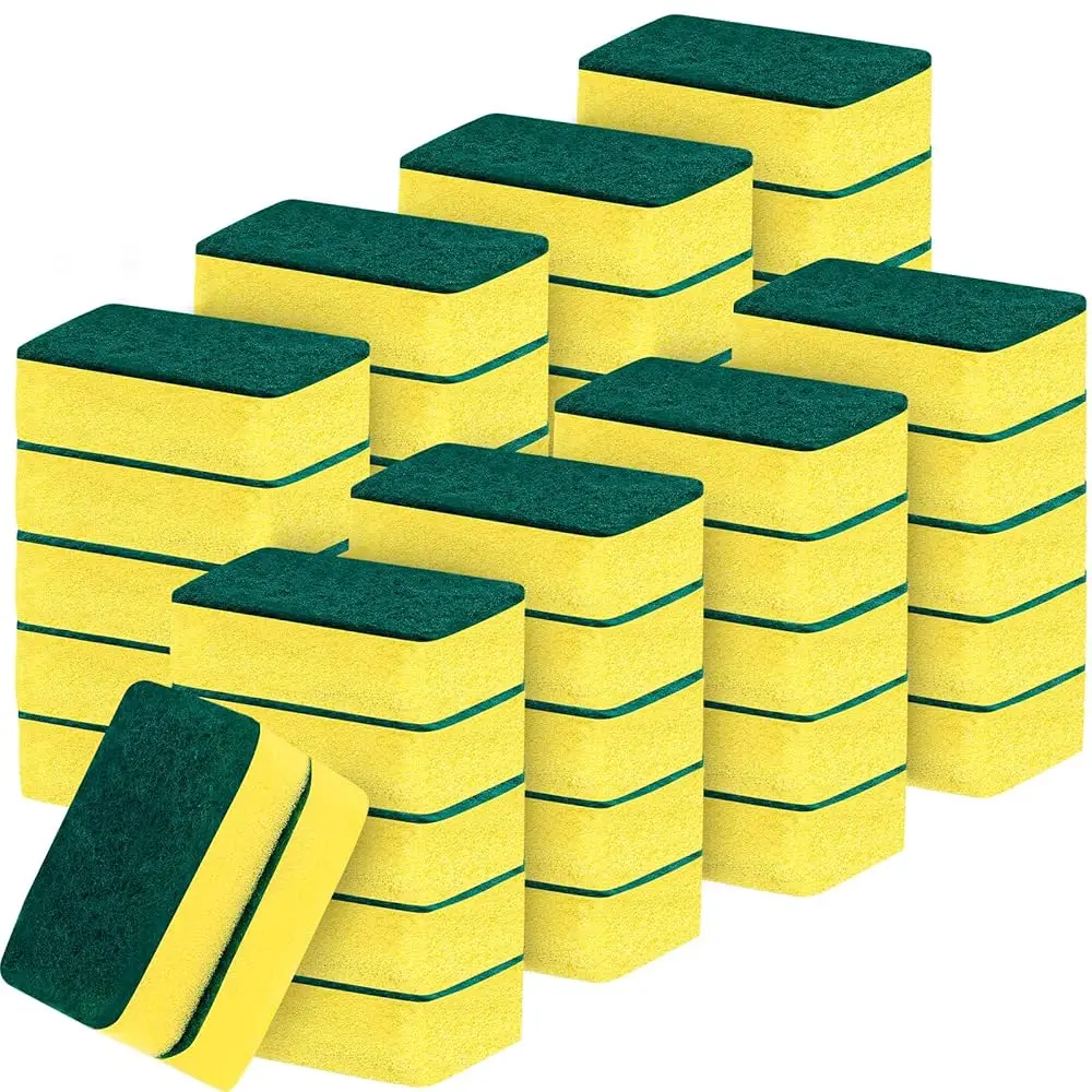 40 Pack Cleaning Sponges Kitchen High Density Dish Sponges Scrub Sponge Multi-Surface Cleaning Scrubber Pad, Durable Dishwash
40 Pack Cleaning Sponges Kitchen High Density Dish Sponges Scrub Sponge Multi-Surface Cleaning Scrubber Pad, Durable Dishwash
