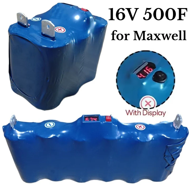 16V 500F 2.7V 3000F Suitable for Maxwell Super Capacitor Car Rectifier with Equalization Board Voltage Display Audio Capacitor 
16V 500F 2.7V 3000F Suitable for Maxwell Super Capacitor Car Rectifier with Equalization Board Voltage Display Audio Capacitor