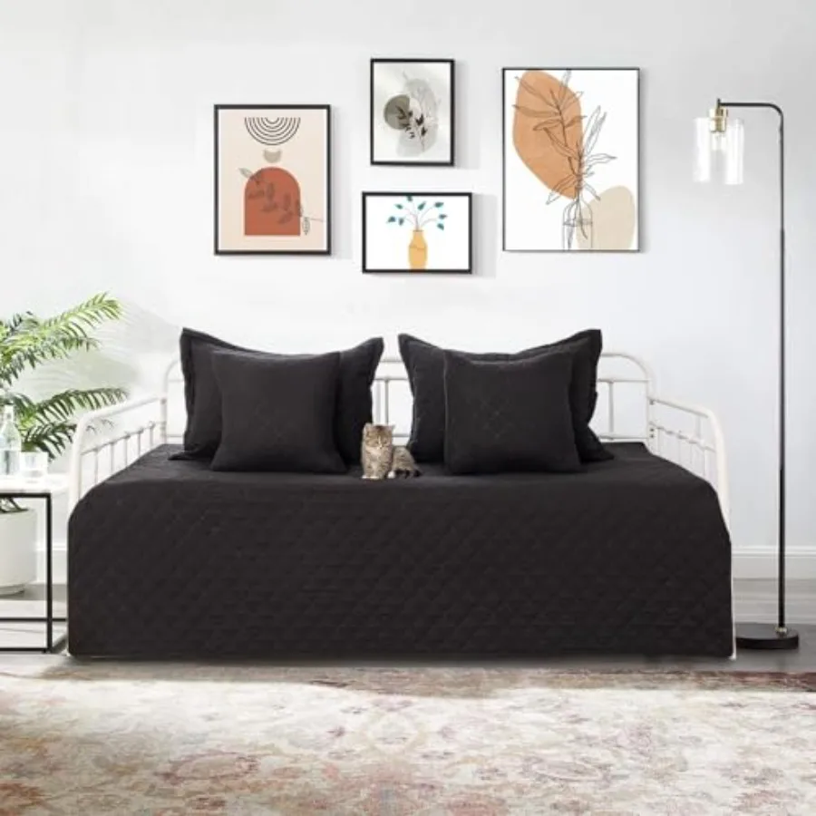 5 Pcs Daybed Cover Set Twin Daybed Bedding Sets for All Season Lightweight Daybed Comforter with Matching ShamsandDecorative Pi
5 Pcs Daybed Cover Set Twin Daybed Bedding Sets for All Season Lightweight Daybed Comforter with Matching ShamsandDecorative Pi