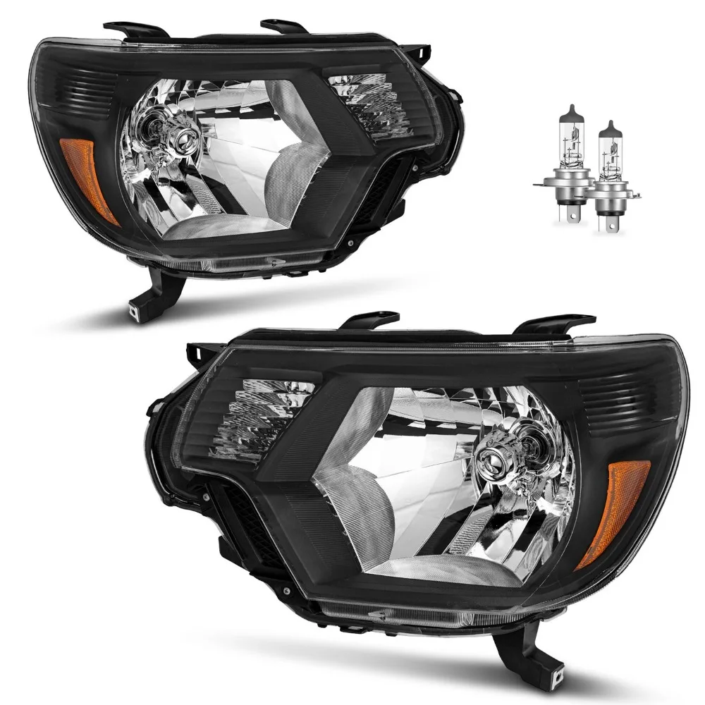 For 2012-2015 Toyota Tacoma Pickup Black Headlights Headlamps w/Bulbs Left+Right
For 2012-2015 Toyota Tacoma Pickup Black Headlights Headlamps w/Bulbs Left+Right