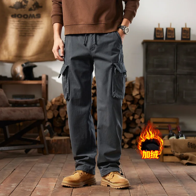 Men's Retro Work Pants Autumn Winter Military Functional Style Velvet Straight Leg High Street Ruff Multi Bag Pure Cotton
Men's Retro Work Pants Autumn Winter Military Functional Style Velvet Straight Leg High Street Ruff Multi Bag Pure Cotton
