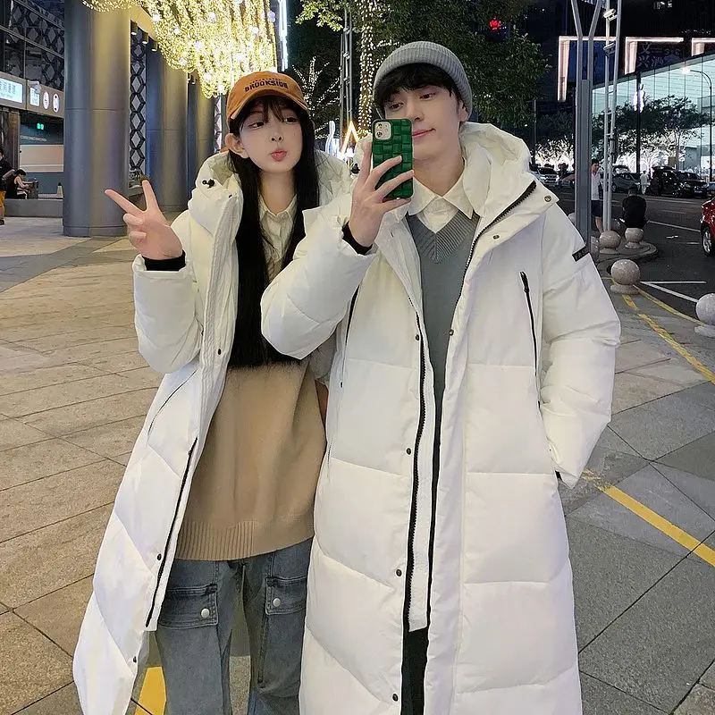 Winter new down and cotton jacket men women mid to long style over the knee couples thick casual versatile jacket
Winter new down and cotton jacket men women mid to long style over the knee couples thick casual versatile jacket
