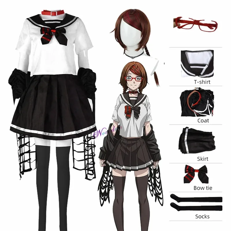 Anime Dead Mount Death Play Misaki Sakimiya Cosplay Costume Wig Zaki The Killer Killer Glasses Braid Hair Dress JK Uniform Women
Anime Dead Mount Death Play Misaki Sakimiya Cosplay Costume Wig Zaki The Killer Killer Glasses Braid Hair Dress JK Uniform Women