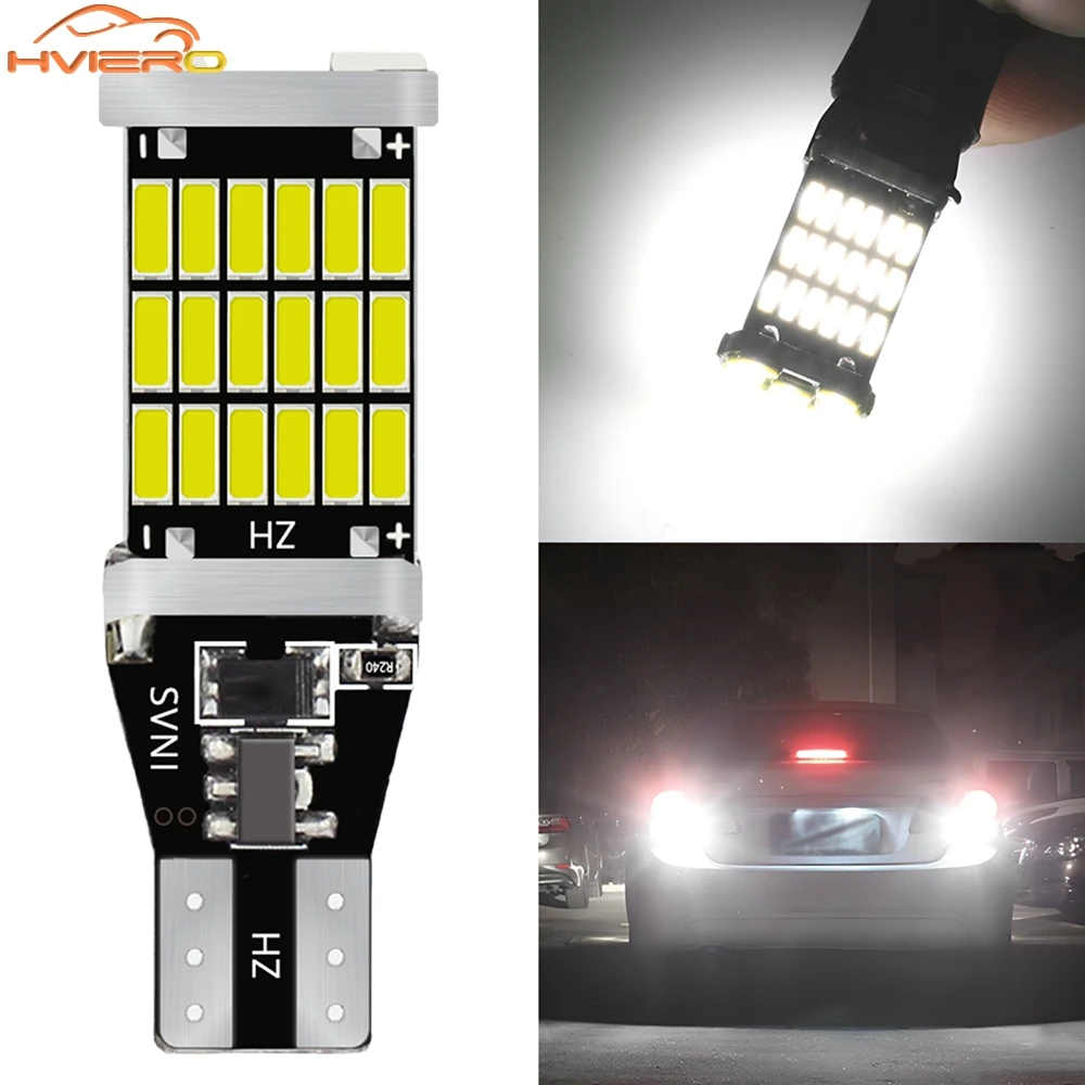 1pcs Auto T15 W16W LED Dome Reading Bulb 4014 45SMD ultra Bright Turn Signal Lamp Car Brake Reversing Tail Light White Universal
1pcs Auto T15 W16W LED Dome Reading Bulb 4014 45SMD ultra Bright Turn Signal Lamp Car Brake Reversing Tail Light White Universal